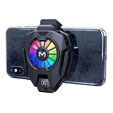 Imagem de Neveika Radiador de celular, radiador de celular com chip de resfriamento duplo semicondutor, telefones celulares com uma largura de 6 a 8 cm para transmissão ao vivo Tiktok, vlog