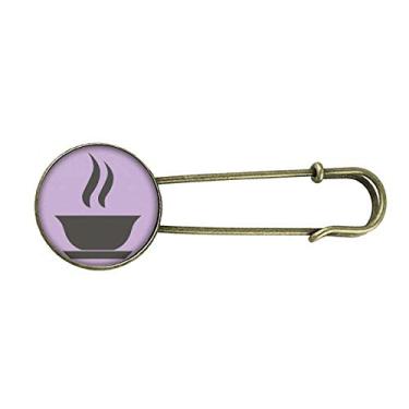 Imagem de Chá quente, padrão chinês, Art Deco, presente, moderno, retrô, broche de metal