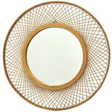 Imagem de Espelho Com Moldura De Bambu 90cm - Btc