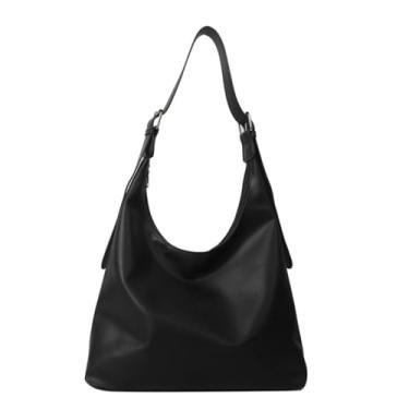 Imagem de Shinycome Bolsa de mão chique para mulheres com interior espaçoso e bolsa de ombro durável para vários usos, Preto