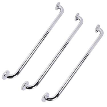 Imagem de Alça De Apoio 70 cm Aço Inox Kit 3 Uni Alça Suporte Acessivel Idoso Ge