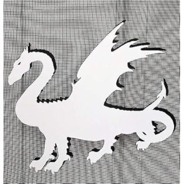 Imagem de DCentral Ímãs de tela flexíveis de dragão: frente e verso. Segurança branca mais fácil de ver dia e noite. Decorativo. Ajuda a parar de entrar nas telas, cobre pequenas lágrimas em telas tamanho G 15 cm x L 16,5 cm