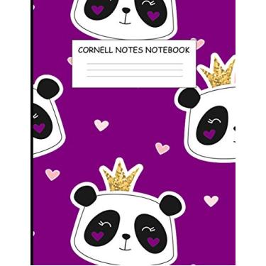 Imagem de Cornell Notes Notebook: Nifty Large Cornell Note Paper Notebook | Cute College Ruled Medium Lined Journal Note Taking System for School and University - Cute Purple Panda pattern