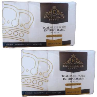 Imagem de Papel Toalha Interfolhado Premium 20x21cm Excellence 1400 Folhas 100% Celulose(2X700)