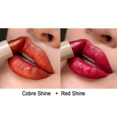 Imagem de Batom Dia a Dia Shine Bala Bastão Cintilante Mahav BCD-MV, Cobre+Red