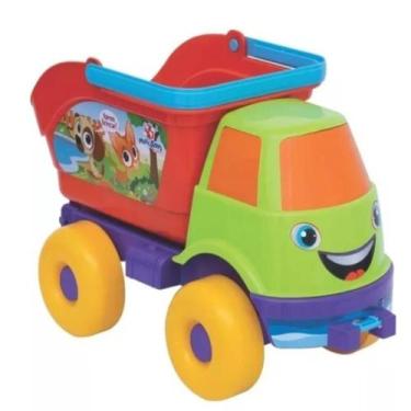Imagem de Caminhão C/ Caçamba Para Praia Brinquedo 45cm + 4 Acessórios - Mercoto