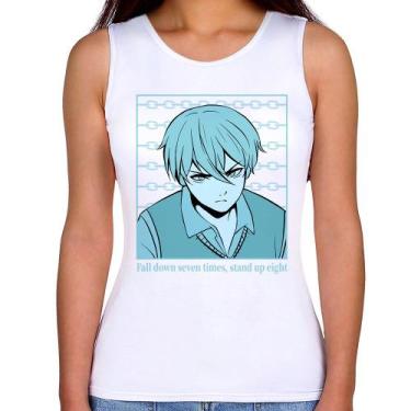 Imagem de Regata Feminina Fall Down Seven Times, Stand Up Eight - Foca na Moda, 