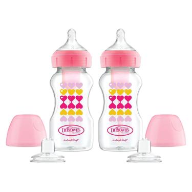 Imagem de Kit inicial de garrafas Sippy Dr. Brown's Anti-Colic 270 ml, 6 m + 2 unidades