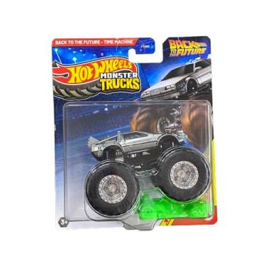 Imagem de Hot Wheels Monster Trucks Back to The Future Time Machine with Crushed Car, Diecast