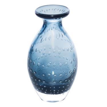 Imagem de Vaso De Plantas Flores Italy Vidro Murano Azul 10x20cm Wolff