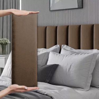 Imagem de Cabeceira Cama Box Casal Dubai Kit C/ 7un Modulo Adesivo - MHS DECOR, 