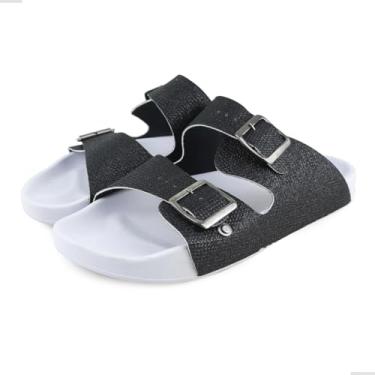 Imagem de Birken Feminina Sandalia com Fivelas Confortavel Leve Antiderrapante Macia Tamanco Mulheres Sola Branca (Preta, BR, Adulto, Numérico, 42)