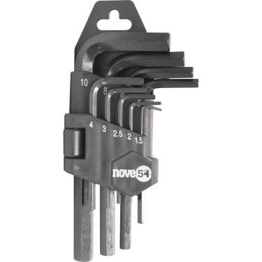 Imagem de Jogo De Chaves Allen Curta 1,5mm à 10mm 9 Peças - Nove54