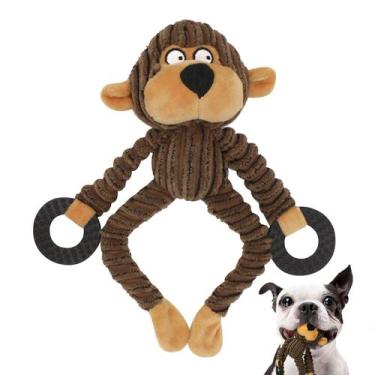 Imagem de Brinquedos de pelúcia Squeaky Puppy Monkey HGB para cães pequenos