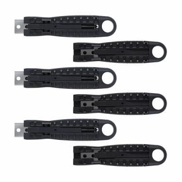 Imagem de SELLER Kit com 6 Estiletes de Segurança Auto Retrátil AR-1000, para Uso Pesado com Lâmina de Aço Carbono, Corpo Resistente em ABS, Ideal para Ambientes Industriais e Operacionais