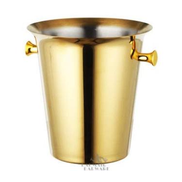 Imagem de Balde de gelo de aço inoxidável 5L balde de gelo vinho champanhe refrigerador de garrafa de vinho refrigerador de cerveja champanhe refrigerador de cerveja barril de gelo balde de vinho (cor: ouro)