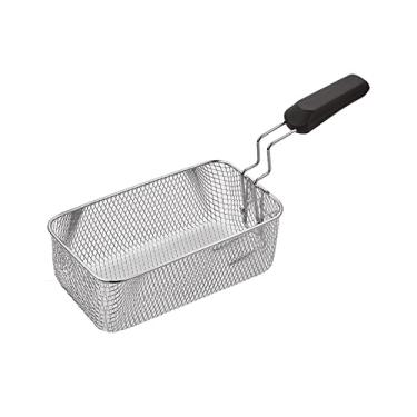 Imagem de Cesto de fritura retangular para batatas fritas, cesta de fritura de aço inoxidável, filtro de graxa, filtro de alimentos por causa de batatas fritas, asas de frango, carne