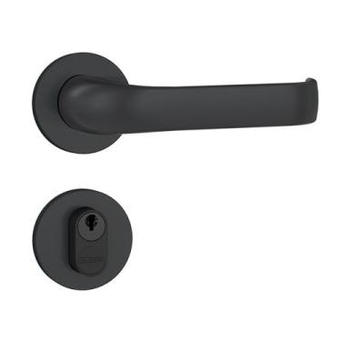 Imagem de Fechadura Externa 803/37 Roseta Redonda Preto Fosco 40mm Stam