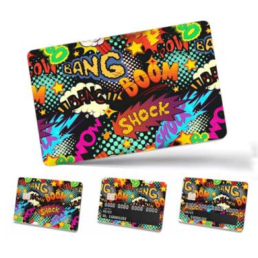 Imagem de Conjunto de 4 peças de capas de cartão de crédito, à prova d'água, para cartão de débito, tema de máquina de jogo, adesivos de cartão de banco - Herói