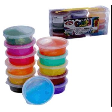 Imagem de Kit Jogo Massinha Gel Slime com 12 potes (sai 2,09 a unid no kit) - Fu