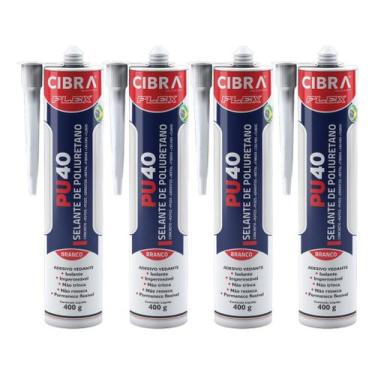 Imagem de Kit 4 Selante Pu40 Branco Cibra Excelente Qualidade 400 Gramas
