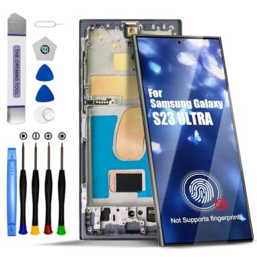 Imagem de [Versão dos EUA] Substituição de tela para Samsung Galaxy S23 Ultra SM-S918U S918A S918W Display LCD Touch Digitalizador Assembly(sem impressão digital)