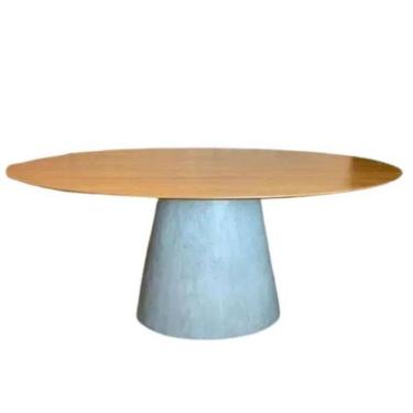 Imagem de Mesa De Jantar Cone Oval 235x122 Cm Tampo Freijó Base Freijó Cor Marrom