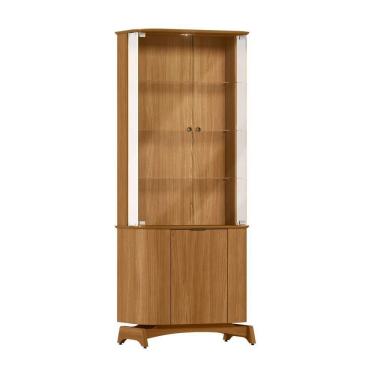 Imagem de Cristaleira Para Sala De Jantar Com Portas Em Vidro Serena Ypê - New Ceval