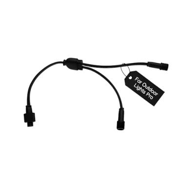 Imagem de Divisor Y IP68 de 3 pinos – Projetado especificamente para luzes externas permanentes Govee Pro (H706A, H706B, H706C) – Conector de cabo à prova d'água para telhados, beirais e iluminação de férias ao