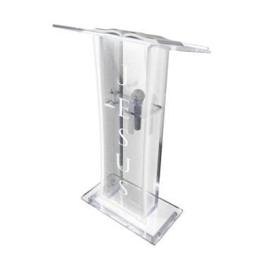 Imagem de Púlpito Bonito Resistente Com Led Gravação Igreja E Empresas - AcriHou