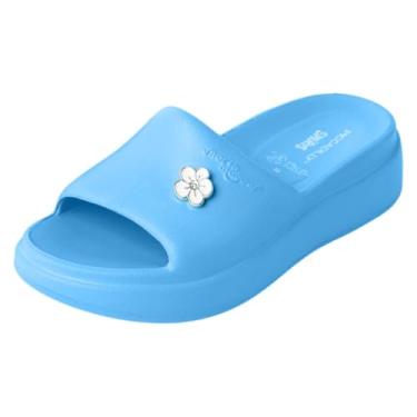 Imagem de Chinelo Feminino Slide Conforto Pingente Piccadilly Smurf