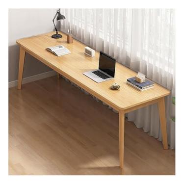 Imagem de HGTRH Mesa para duas pessoas, mesa executiva grande com pernas de mesa de madeira maciça, estação de trabalho de computador, mesa de escrita, mesa de estudo, ergonomia, rolamento de carga, 150 kg