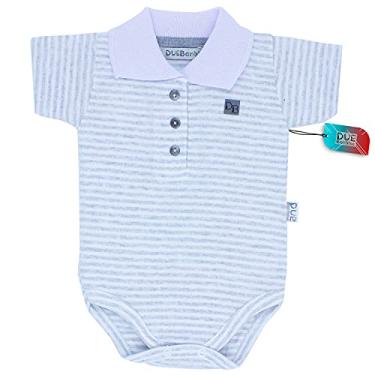 Imagem de Body Bebê Gola Polo Manga Curta Listrado Cinza