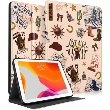 Imagem de Wazzasoft Capa para iPad Pro 9.7, iPad 4ª/5ª, para iPad Air 1ª/2ª capa – Capa fólio inteligente fofa para mulheres e meninas (despertar/hibernar automaticamente) com suporte de lápis embutido para