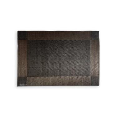 Imagem de Kit Jogo Americano Metalizado para Mesa Posta - 4 ou 6 Lugares Resistente ao Calor e à Água (Preto,Kit4)