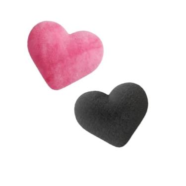 Imagem de Almofada ção de Pelúcia Para Presente Decoração Quarto(coracao P 1 ROSA 1 CINZA)