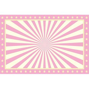 Imagem de Tapete em Lona Circo Rosa e Estrelas - Fabrika de festa, 300x170cm