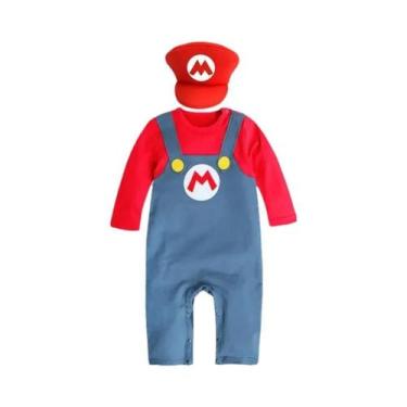 Imagem de Macacão De Bebê Menino Com Capuz Vermelho De Anime, Manga Longa, Fleec