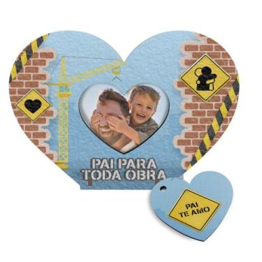 Imagem de Kit 20 Lembranças Dia Dos Pais Coração e Chaveiro - Deliparts, 3