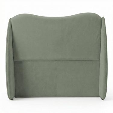 Imagem de Cabeceira Orgânica Para Cama Box Viúva Luma 120cm Bouclê Verde Menta - Abmaza