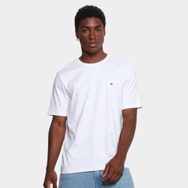 Imagem de Camiseta Tommy Hilfiger Light Interlock Masculina, Branco, P