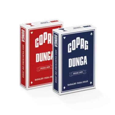 Imagem de Kit 2 Baralhos Dunga Naipe Convencional Vermelho e Azul (55 cartas cad