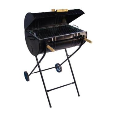 Imagem de Churrasqueira Bafo Tambor Grande 200 Litros C/ Suporte - Santa Edwirge