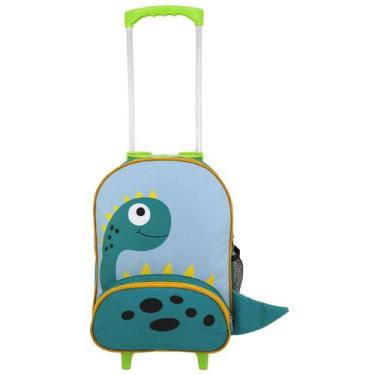 Imagem de Mochila Infantil Rodinhas Dinossauro Escolar Menino 12L DLui