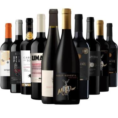 Imagem de Kit Vinhos Tintos Premium com 10 garrafas - Kit Divvino