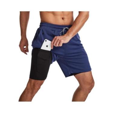 Imagem de Shorts De Corrida Masculinos 2 Em 1 2025: Novidade Para Treino De Acad
