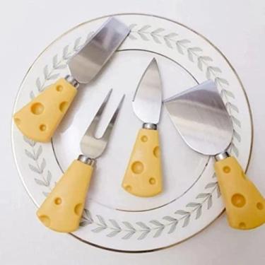 Imagem de Jogo Conjunto 4 Peças Para Queijo Em Madeira Gourmet