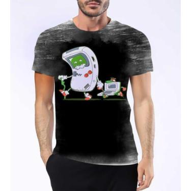 Imagem de Camisa Camiseta Mini Game Notebook Evolução Tecnologia - Estilo Kraken
