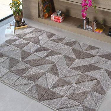 Imagem de Tapete Para Sala Quarto 2,00x2,50m Cinza Geométrico Oasis