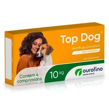 Imagem de Vermífugo Top Dog Para Cães Até 10Kg 4 Comprimidos - Ouro Fino